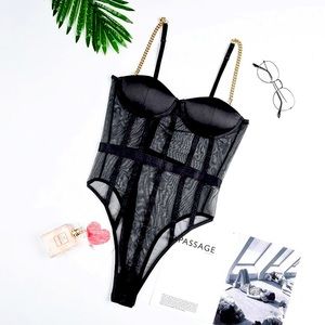 Plain Mesh Bodysuit
